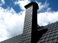 Schornsteinverkleidung mit Naturschiefer in Löbau bei Zittau im Landkreis Görlitz